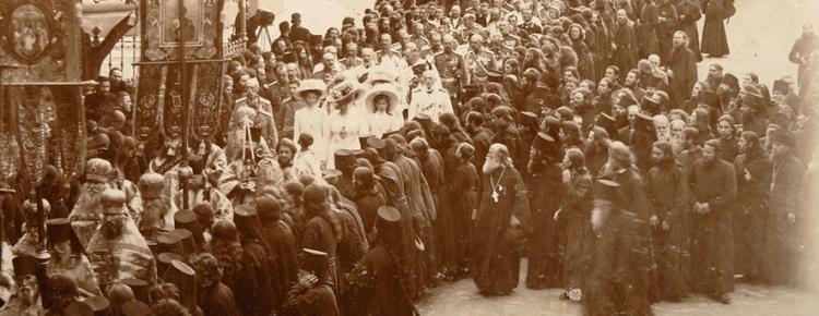 Cross Procession in Lavra on August 29, 1911. Cathedral square