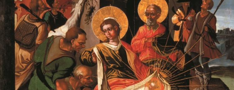 Різдво Христове. Ікона празникового ряду головного іконостаса Великої Успенської церкви. 20-ті рр. XVIII ст.