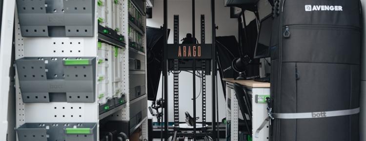 Мобільна станція цифровізації Ark III зсередини. 