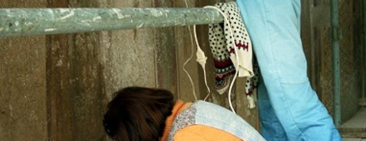 Св. Павло Фівейський. Південна стіна вівтаря в приділі Іоанна Богослова. Реставраційні роботи під час відновлення Успенського собору Києво-Печерської лаври